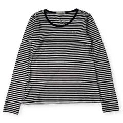 LACOSTE ラコステ ボーダー 長袖 Tシャツ カットソー 34/ネイビー×ホワイト レディース ファブリカのサムネイル