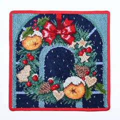 新品 フェイラー FEILER ハンカチ ハンドタオル レディース クリスマス CHRISTMAS 2022年 レッド 25cm×25cm 母の日 ネコポスのサムネイル