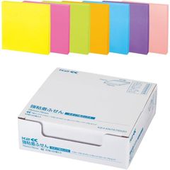 （まとめ買い）コクヨ 付箋 強粘着ふせん K2 75×75 20冊 正方形タイプ(ネオン7色ミックス) K2メ-KN7575X20 【×3セット】