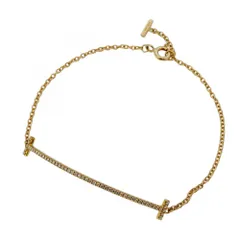 ✴︎TIFFANY✴︎ ティファニー Tスマイル ダイヤ ブレスレット YG ティファニー T スマイル ブレスレット ダイヤモンド ホワイト