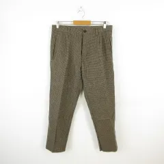 ステュディオス STUDIOUS タックパンツ ロング 総柄 茶 2 *T919のサムネイル