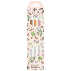 【 新品 未開封 】 三菱えんぴつ 水性サインペン 3Cアソート 0.4mm EMOTT(エモット) Lオレンジ PEMSY3C.LOG 未使用 送料無料