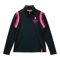 サイズ：L LECOQ GOLF ルコックゴルフ  ハーフジップ 長袖Tシャツ  ブラック系 [240101225856]# ゴルフウェア レディース ストスト