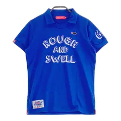 サイズ：M ROUGH&SWELL ラフアンドスウェル  襟付半袖Tシャツ  ブルー系 [240101528787] ゴルフウェア レディース ストスト