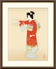 掛け軸 上村松園 『 灯 』 美人画 名品 複製 希少 茶道具 掛軸 新品 再入荷アイテム 上村松園 掛け軸 『 掛軸 茶道具 希少 複製 名品