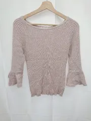 ◇ ⊇ PROPORTION BODY DRESSING くすみカラー 七分袖 ニット セーター サイズ2 ピンク レディース E  【1411130016776】