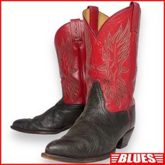 アメリカ製 ウエスタンブーツ Tony Lama 25.5 トニーラマ USA製 7.5D 茶 90s ヴィンテージ 古着屋BLUESウエスタンブーツサイズ25.5cm一覧 NS418