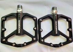 ROCKBROS（ロックブロス） フラットペダル 自転車ペダル アルミ合金ペダル ブラック
