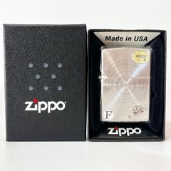 【2016年製】ZIPPO ジッポー ライター イニシャル シリーズ F スピン 彫刻 シルバー SSP-F