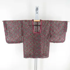 道行 人間国宝 福田喜重 摺箔 正絹 赤桃色 和装コート 着物用 ちりよけ