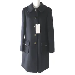 未使用品◎正規品 伊製 GUCCI グッチ 20AW 626300 レディース インターロッキングGボタン付き ウール100％ ロングコート 黒 42 タグ付きのサムネイル