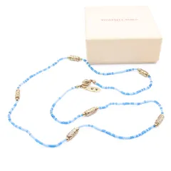 ワンダフルワールド★ビジューが爽やか ネックレス ブルー系 ＊ｋ3702