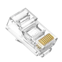 ★即日発送★RJ45 Cat6 LANコネクター LAN コネクタ 8P8C Cat6A対応LANケーブル用コネクタ プラグ クリスタルヘッド 配線簡単 100個セット