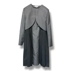 arisana アリサナ セットアップスーツ ワンピース ボレロ ジュニア キッズ チェック柄 卒業式 入学式 フォーマル セレモニー 式典 プリーツ 長袖 サイズ160 グレー 女の子 久喜倉庫店 K59H