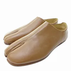メゾンマルジェラ 22 Maison Margiela 22 TABI Babouche タビ バブーシュ スリッポン シューズ 足袋 レザー 本革 茶 ブラウン 43 約27cm 0608 ■GY17 ☆AA★のサムネイル