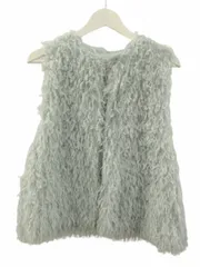 シップス SHIPS フェザーヤーンショートジレ ベスト ノースリーブ 水色 ブルー系 羽織 トップス