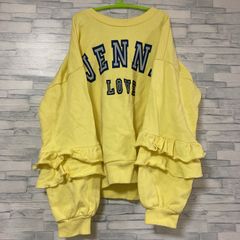 ジェニーラブ　トレーナー150cm フリル袖　イエロー