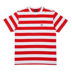 【新品・未使用】ODD FUTURE STRIPE S/S T-SHIRTS (LOGO OF) RED