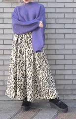 BALLOON SLEEVE HIGH-NECK KNIT PO（PPL）