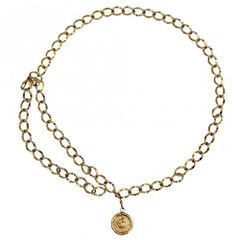 シャネル ベルト レディース チェーンベルト ココマーク メダル ファッションアイテム CHANEL 94A GP    ゴールド 1994年【中古品】