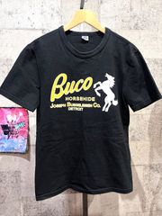 美品 BUCO リアルマッコイズ HORSEHIDE Tシャツ M ブラック ブコ BC11005