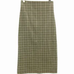 ザラウーマン ZARA WOMAN 美品 チェック ペンシルスカート 総柄 グレー M 0430