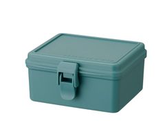 新品 ハコット 小物入れ ラムネブルー 裁縫箱 幅15.5×奥行15.5×高さ8cm A4サイズのものがすっぽりハマるサイズ設計 軽くて扱いやすいプラスチック製の収納ボックス 【サイズ:プチ】 天馬