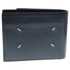 Maison Margiela (メゾンマルジェラ) フリップフラップウォレット レザー 2つ折り財布 S55UI0288 ブラック