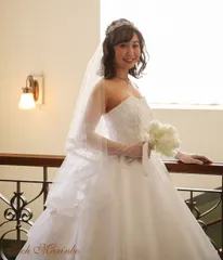 ウェディングベール ミドル丈【セーラ】オフホワイト