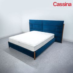 【展示品】Cassina カッシーナ L60 BIO-MBO ビオンボ クイーン サイズ ベッド ファブリック ディープブルー シモンズ パトリシア・ウルキオラ 定価205万【配送要確認】
