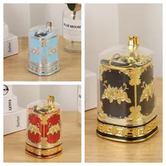 オシャレな 爪楊枝入れ　爪楊枝ケース 爪楊枝立て インテリア ロココ調 黒 ブラック 水色 ライトブルー シルバー ゴールド レッド 赤 中華 ホワイト 白 amya