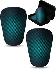 Ｏｋｉｍａ Okima シンガード 超小型8.3cmx6.3cm レガース すね当て 軽量 13g サッカー フットサル 大人用 1ペア ケース付(エバーグリーン,  縦8.3cm　横6.3cm)