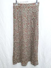◇ ⊂ fifth フィフス ロング丈 レース スカート 表記なし ブラウン グリーン レディース P  【1409250022364】