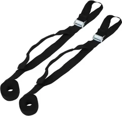 がらくた屋 運搬ベルト 一人用 引っ越し 大掃除 模様替え 家具家電 段ボール キャリーベルト 耐荷重約200kg 2本セット( ブラック)