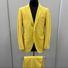 サンプル品展示品　ストレッチ　イエローセットアップスーツ　人と被らない　サイズ46相当またはA6.AB5