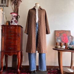 vintage monogram one-piece coat/モノグラムのヴィンテージワンピースコート