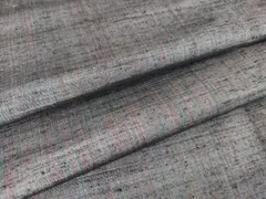 平和屋着物▽上質な紬　単衣　格子　正絹　逸品　DAAT9838az