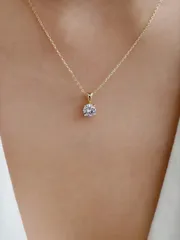 ジュエリー レディース ネックレス ペンダント ラウンド キュービックジルコニア インレイネックレス