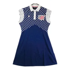 サイズ：L CALLAWAY キャロウェイ  半袖ワンピース 星 総柄 ネイビー系 [240101254004] ゴルフウェア レディース ストスト
