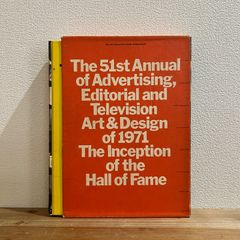 【古本】The 51st Annual of Advertising,Editorial and Television Art & Design of 1971 and the Inception of the Hall of Fame