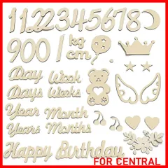 【在庫セール】月齢フォト 木製 レターバナー 40枚セット 月齢フォトグッズ ニューボーンフォト ウッドレター 月齢カード マンスリーカード 記念日フォト 撮影道具 記念写真 出産祝い 成長記録 月齢カード プレゼント 誕生日