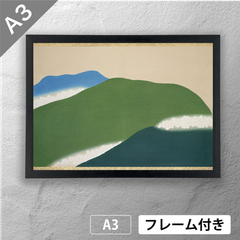 神坂雪佳　「吉野」 日本画（浮世絵）ポスター　A3　マット　その49　【フレーム付】《JP》