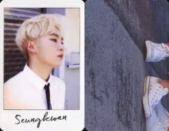 【中古】コレクションカード(男性) Seventeen/SEUNGKWAN(スングァン)/バストアップ・衣装白・右向き/4th Mini Album「Al1 ver1.Alone[01]」特典フォトカード