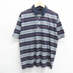 XL/古着 半袖 ポロ シャツ メンズ 90s 胸ポケット付き グレー他 24aug08 中古 トップス