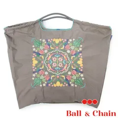 【正規品】 ボールアンドチェーン (ハワイアンバンダナ/グレー) Lサイズ  トートバッグ