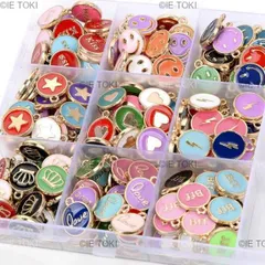 イヤリング用ペンダント 12x14mm 金メッキ エナメル ハート型 ジュエリー作り用 装飾アクセサリー 10個