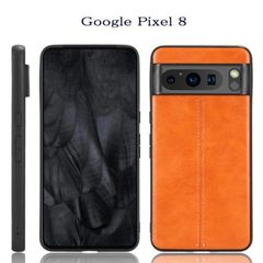 Google Pixel8 レザーケース　オレンジ