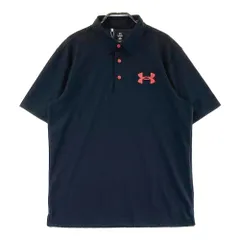 サイズ：L UNDER ARMOUR アンダーアーマー 2024年モデル 半袖ポロシャツ  ブラック系 [240101494771] ゴルフウェア メンズ ストスト