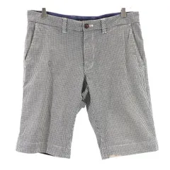 バーバリーブラックレーベル 三陽商会 チェック柄 ショートパンツ 79 黒×白 BURBERRY BLACK LABEL メンズ 【中古】  【230524】