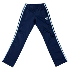 古着 adidas アディダス トラックパンツ 刺繍 トレフォイルロゴ ブラック×ホワイトライン 90サイズ Sサイズ 257-34